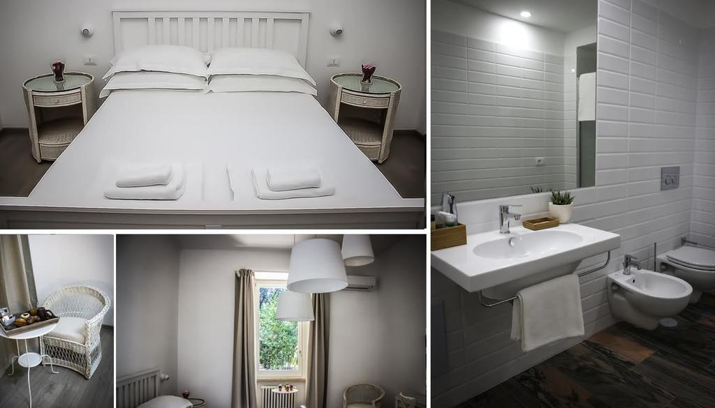 Habitación con cama grande y vistas al jardín