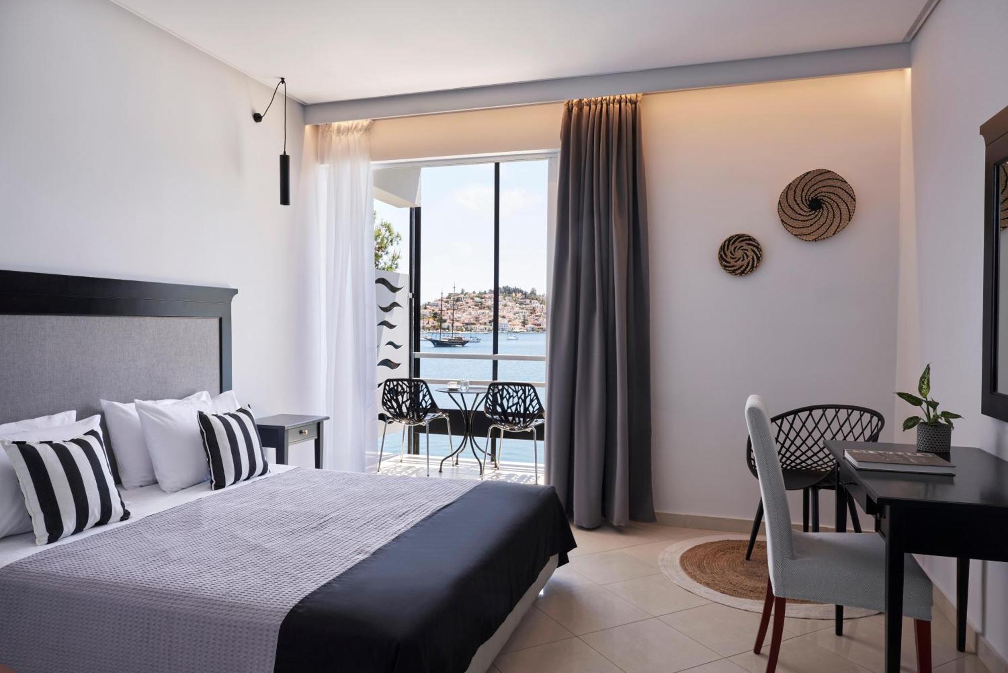 Superior Double with Sea and Poros Town View