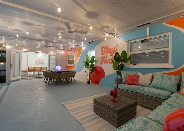Electric Flamingo With Heated Pool, Pickleball, Mini Golf & Basketball